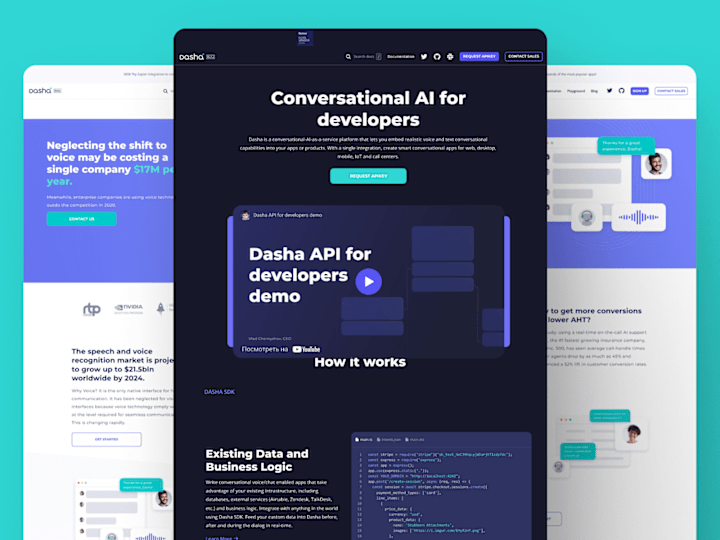 Cover image for AI-Voice Agent (SaaS) | React to Framer + Custom UI + Framer