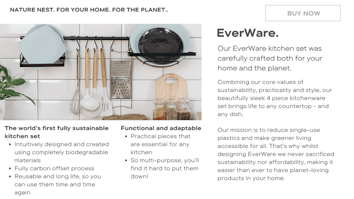 Cover image for Spec Work: Product Description for Sustainable Kitchenware