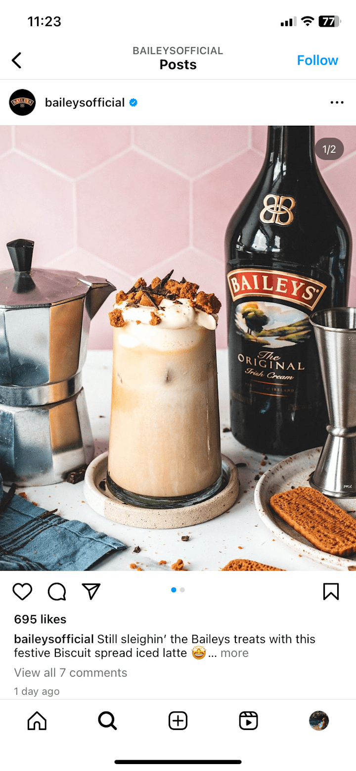 Cover image for Baileys: Social media creator strategy