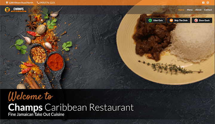 Cover image for Vibrant Caribbean Restaurant Website with Framer