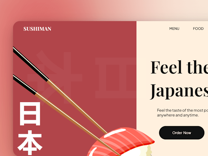 Cover image for Sushiman Japanese Food Landing Page Development