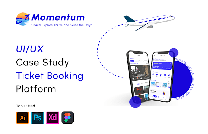 Cover image for Momentum (Ticket Booking App)-UI/UX Case Study