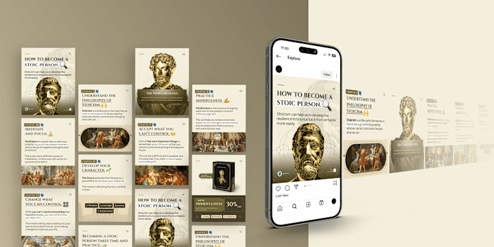 Cover image for Become a Stoic Person - Social Media Design