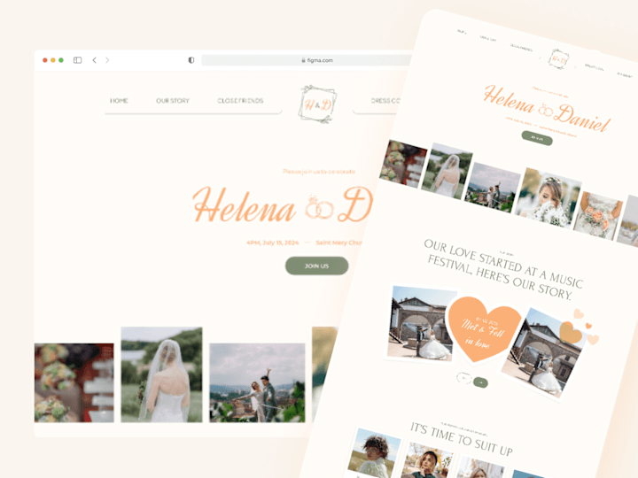 Cover image for Beautifully crafted & modern wedding landing page