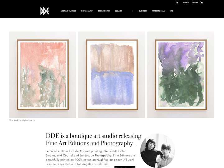 Cover image for Website Design & Development – DDE EDITIONS FINE ART PRINTS