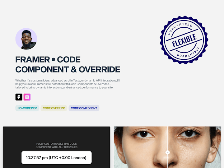 Cover image for Framer • Code Component & Override