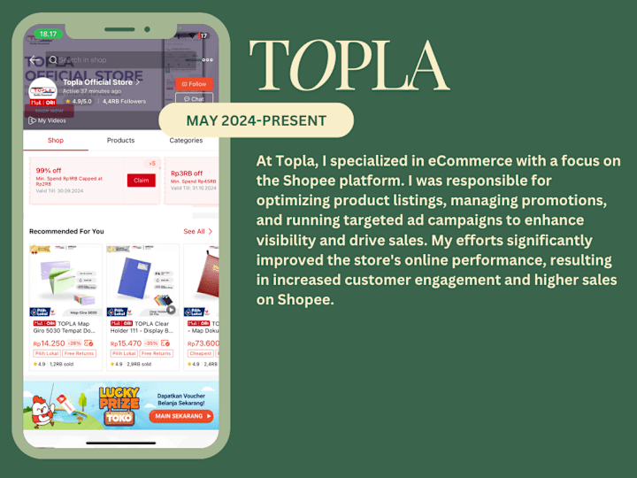 Cover image for E-Commerce Optimization and Sales Growth Strategy for Topla