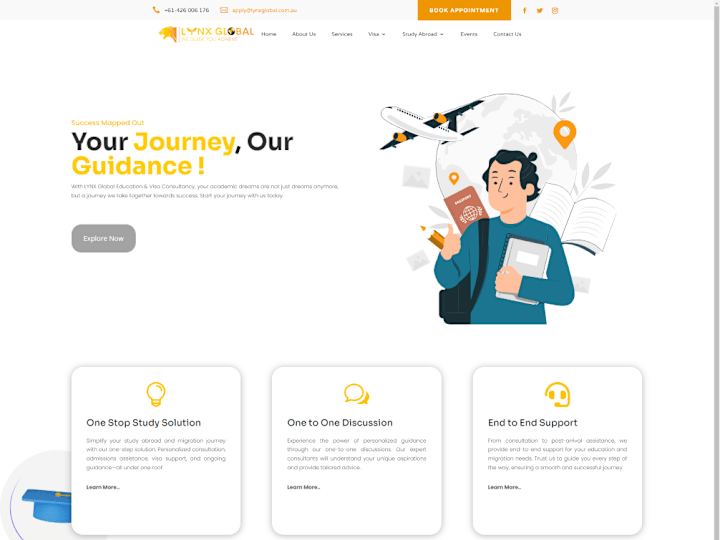 Cover image for Education & Visa Consultancy Website