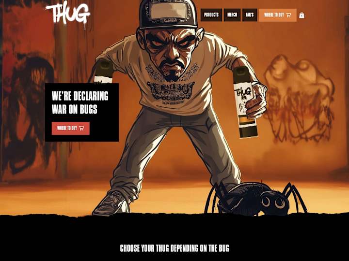 Cover image for HOME | Thug - WE'RE DECLARING WAR ON BUGS