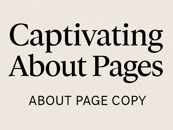 Cover image for  A captivating About Page that elevates your brand story