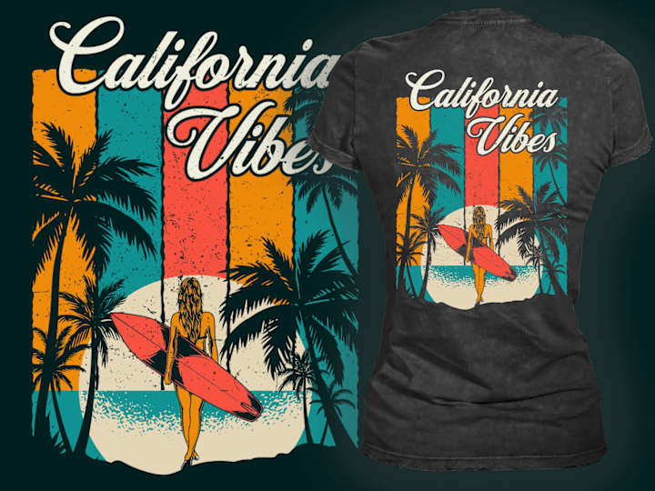 Cover image for Retro California Vibes Graphic Tee