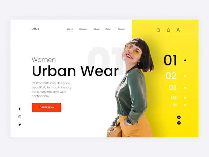 Cover image for fashion brand home page ui design