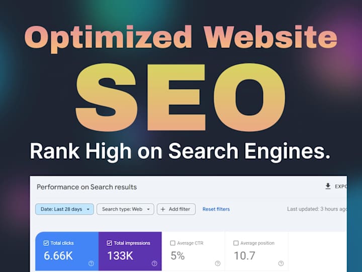 Cover image for SEO Optimization for your website (More Traffic)