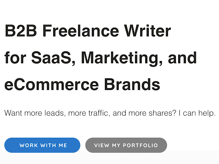 Cover image for B2B Freelance Writer for SaaS Businesses