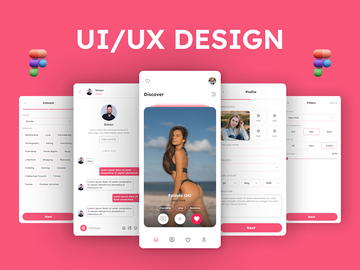 Cover image for Online Dating App Design in Figma