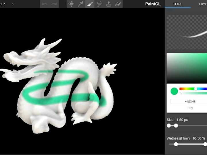 Cover image for PaintGL web-app for 3d texture painting