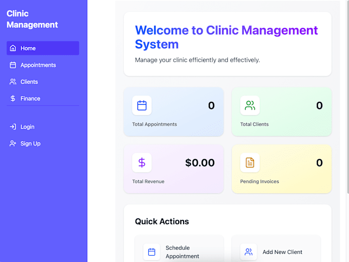 Cover image for Clinic Management System