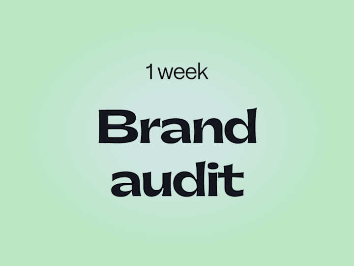 Cover image for 1 Week design and strategy audit 
