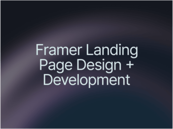 Cover image for Fast & Affordable Framer Landing Page