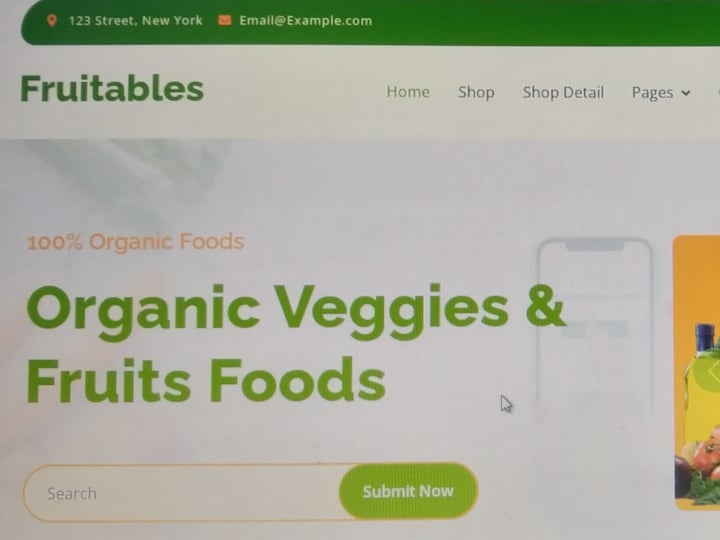 Cover image for Organic Veggies & Fruits Foods