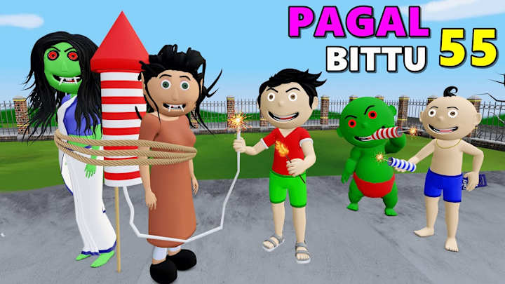 Cover image for Pagal Bittu Sittu 55 | Pataka Wala Cartoon | Bittu Sittu Toons,…