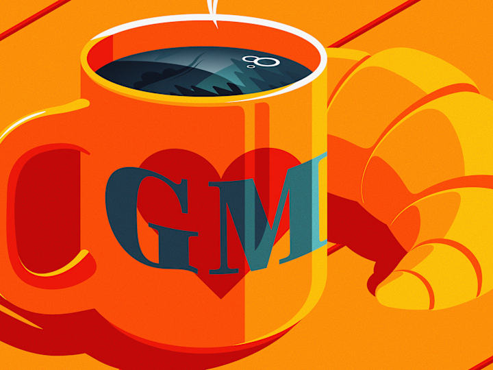 Cover image for "Gm" - Daily vector art