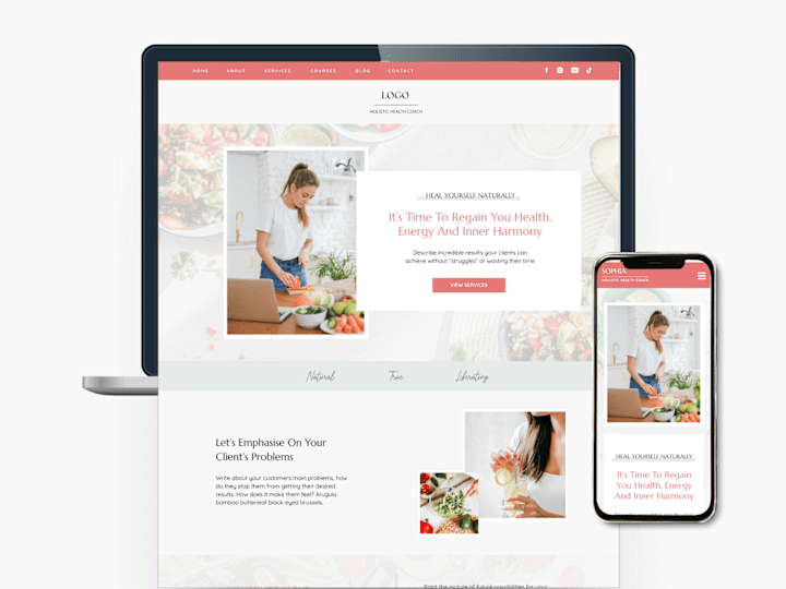 Cover image for Website Sophia (Showit template)
