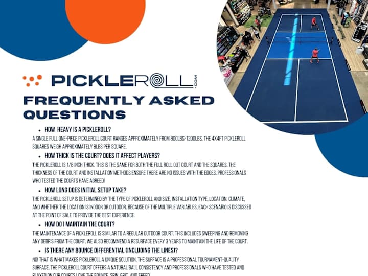 Cover image for PickleRoll FAQ Flyer