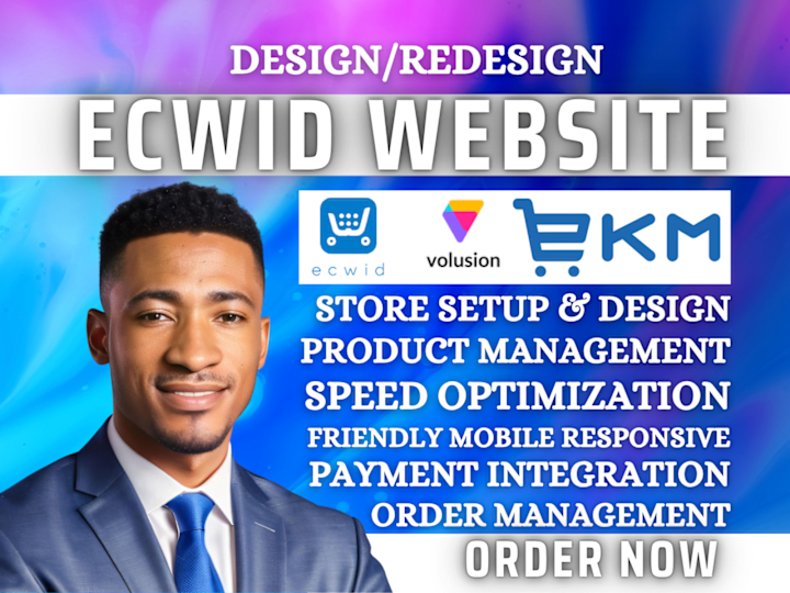 Cover image for I will design ecwid volusion SEO ecommerce website landing page