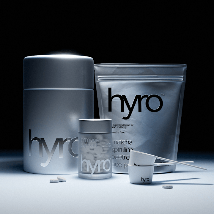 Cover image for 🔗 Hyro - Brand Identity & 3D Product Visualization