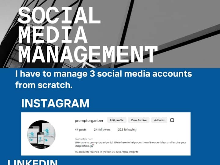 Cover image for Social Media Management for "PromptOrganizer.io