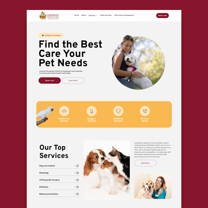 Cover image for Vet Clinic Website Revamp