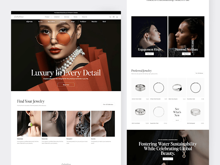 Cover image for Zahabiya - Ecommerce Jewelry Website