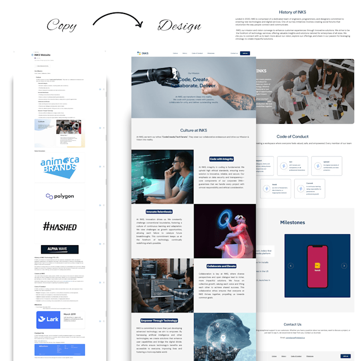 Cover image for INKS Tech - Wordpress to Webflow Migration