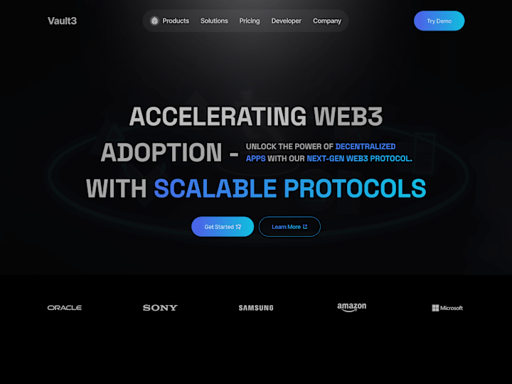 Cover image for Website Redesign For Vault3 Blockchain 