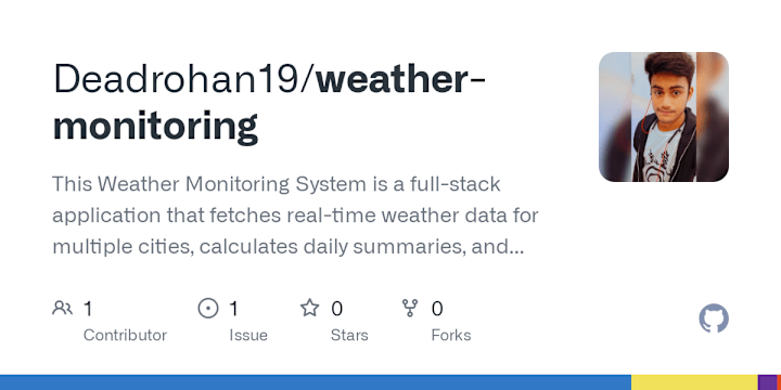 Cover image for Weather Monitoring System