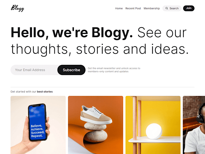 Cover image for Blogy |  See our thoughts, stories, and ideas.