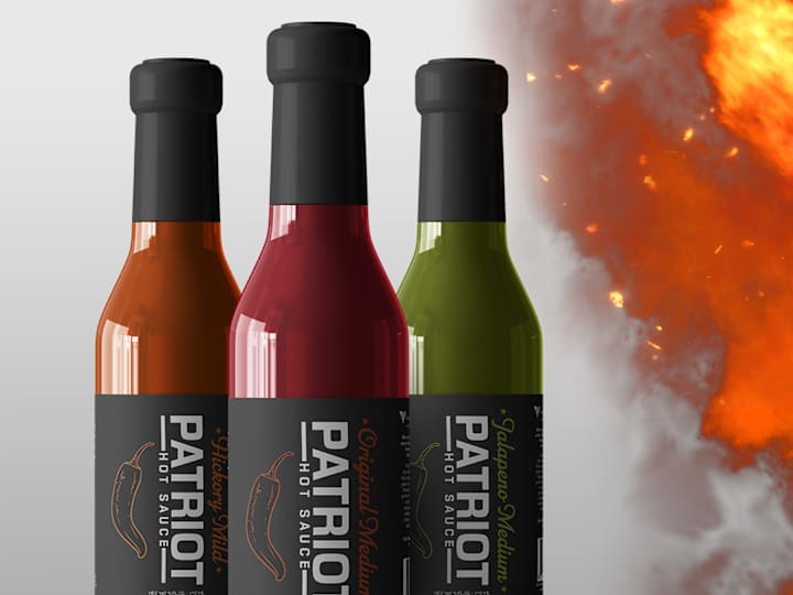 Cover image for Patriot Hot Sauce Label Design