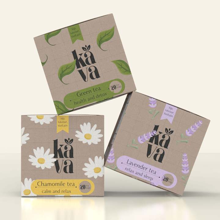 Cover image for Kava | Tea Brand Identity and Packaging | Concept