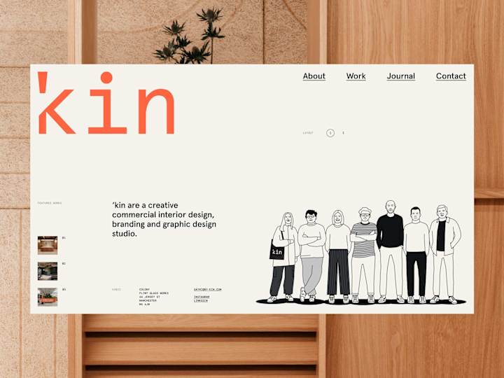 Cover image for 'kin website design and development