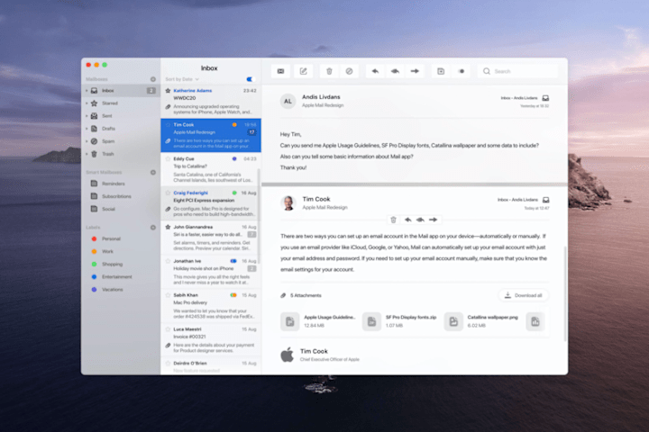 Cover image for Apple Mail Concept