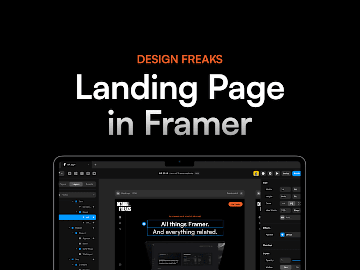 Cover image for Landing Page in Framer