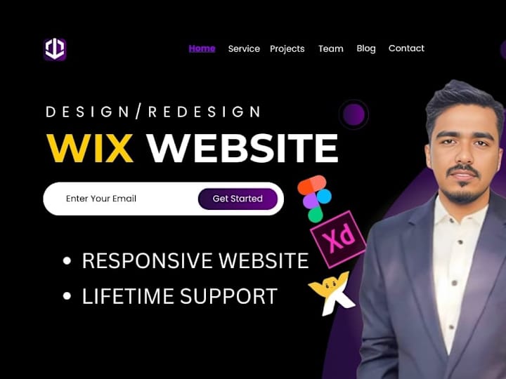 Cover image for Professional Wix website design for business and online stores.