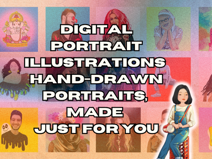 Cover image for Hand-Drawn Digital Portraits