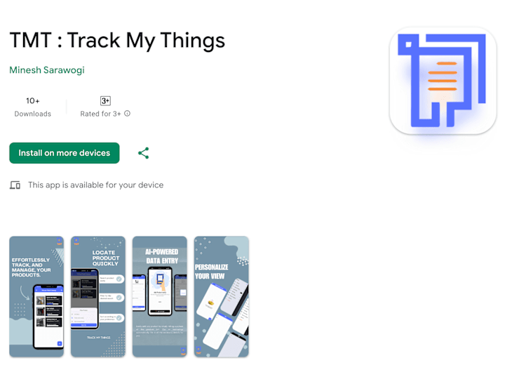 Cover image for TMT : Track My Things