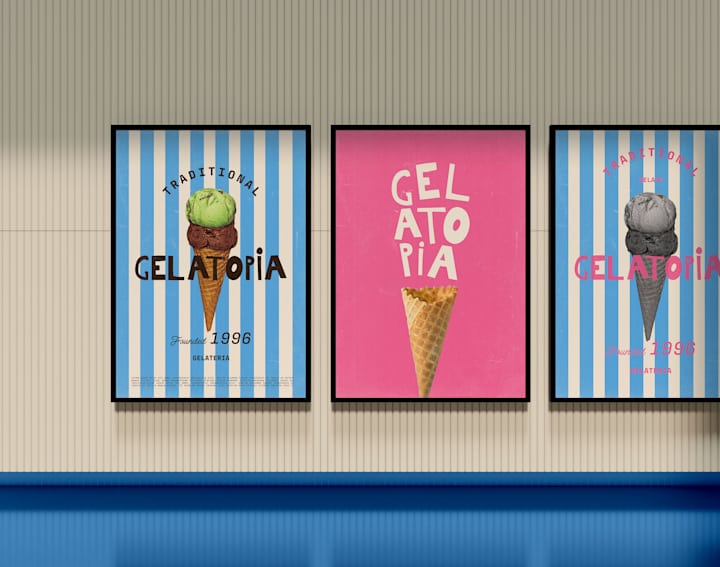 Cover image for Gelatopia - Gelato Shop Brand Identity Design