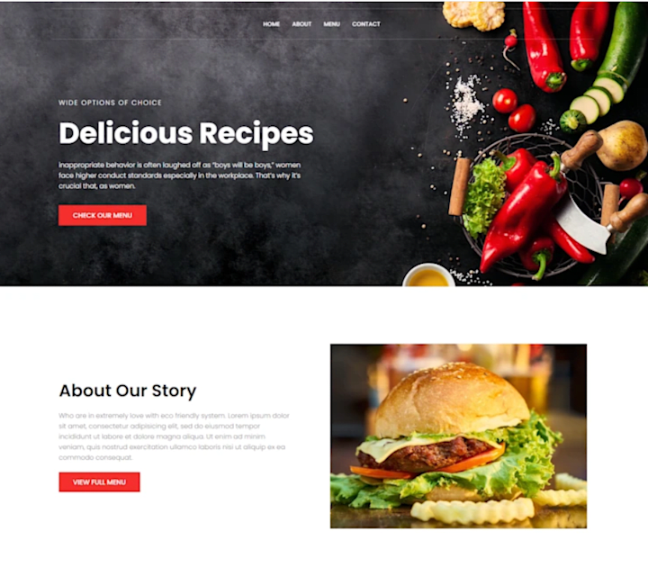 Cover image for I have created a delicious recipes website  for my client 