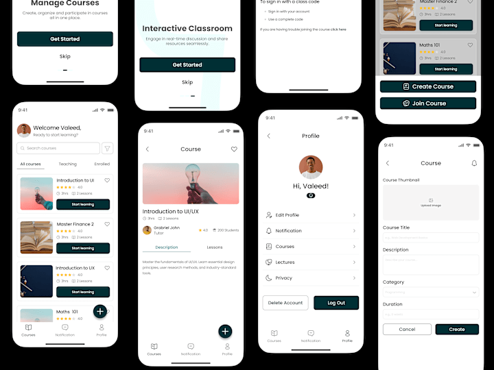 Cover image for Coursetoma – UI/UX Design for a Modern Learning & Resource App