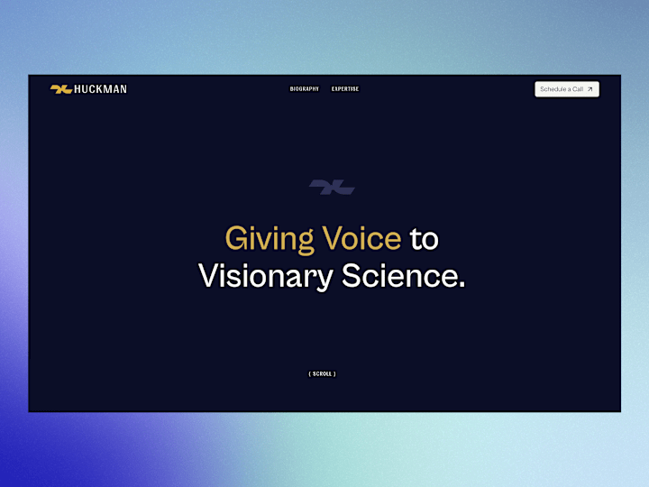 Cover image for Huckman – One-Pager Web Design & Build