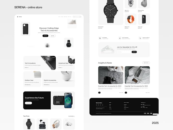 Cover image for e-commerce web design & development for online store · Serena